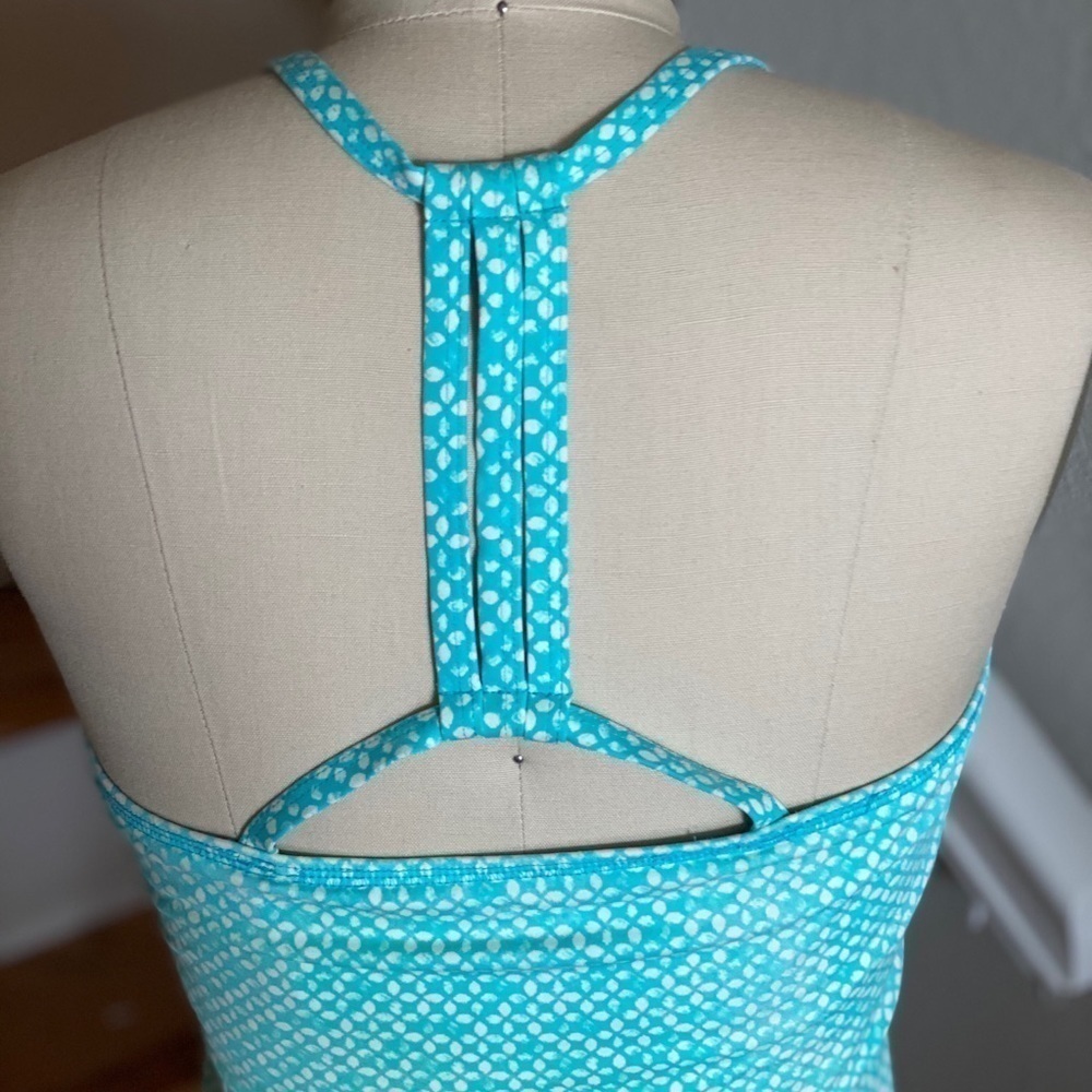 O’Neill 365 Tankini Top Ombré Turquoise Print - Picture 2 of 8